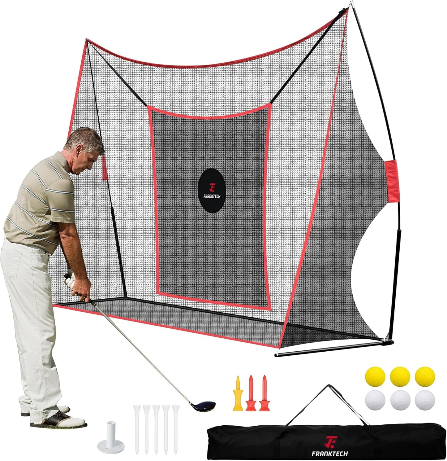 Premium Golf Practice Net with Chipping Target by FRANKTECH