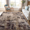 Area Rug 4x6 Brown Washable Boho Rug - Machine Washable Low Pile