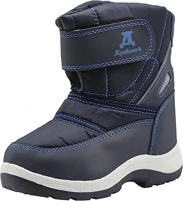 Apakowa Kids Boys Cold Weather Water Resistant Winter Snow Boots