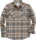 Pearl Snap Flannel Shirt for Men in Vintage Style by Dubinik