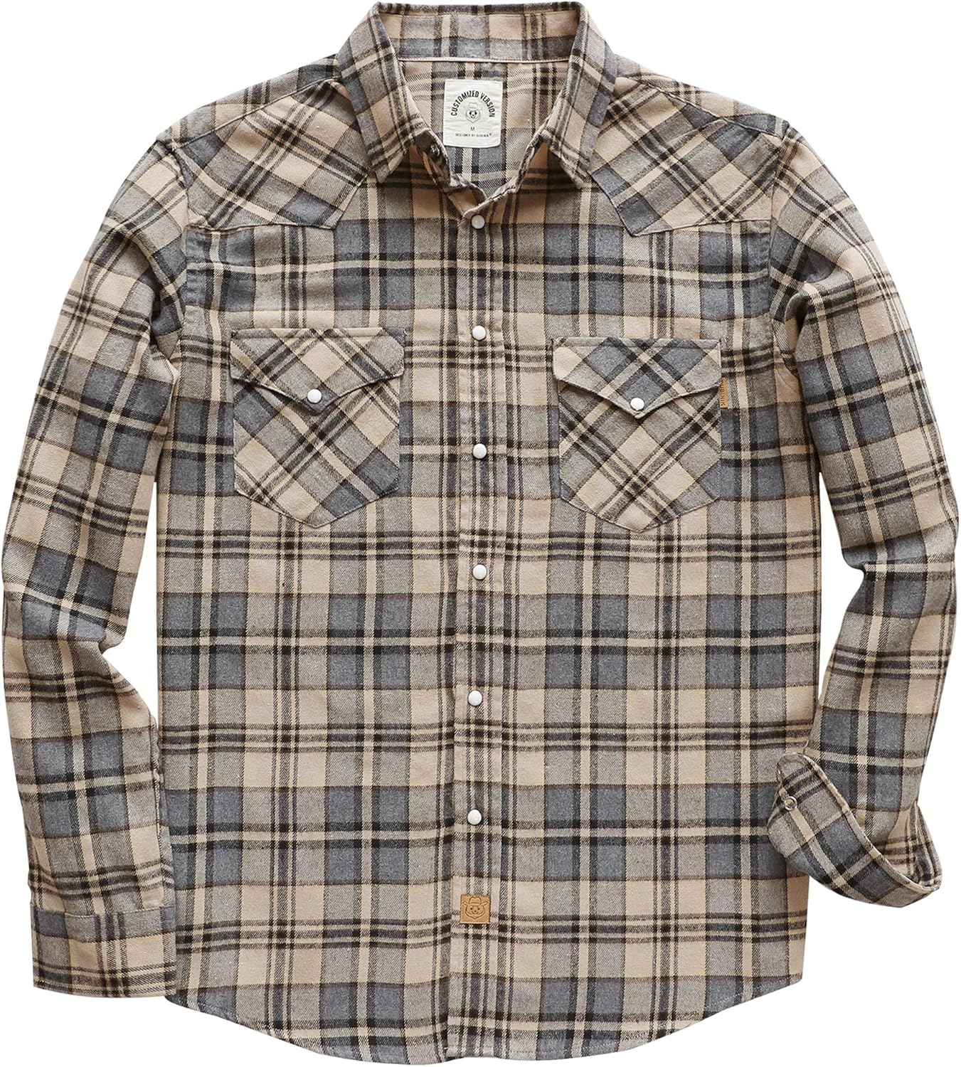 Dubinik Flannel Shirt for Men - Vintage Pearl Snap Western Style