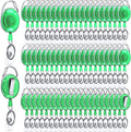 Retractable ID Badge Holder 80 Pack - Bulk Transparent Green Reels