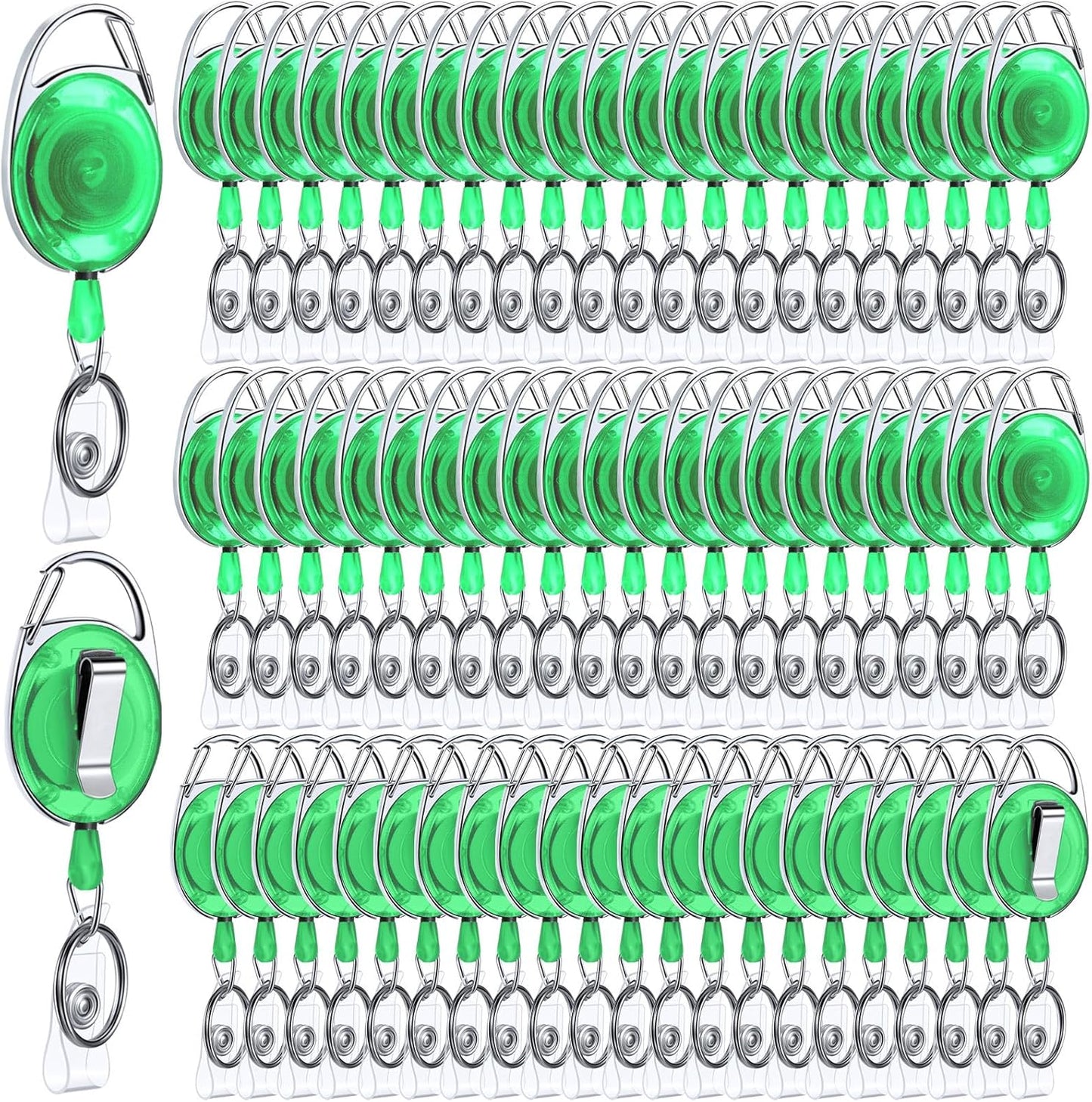Retractable ID Badge Holder Clips for Office Workers and Nurses