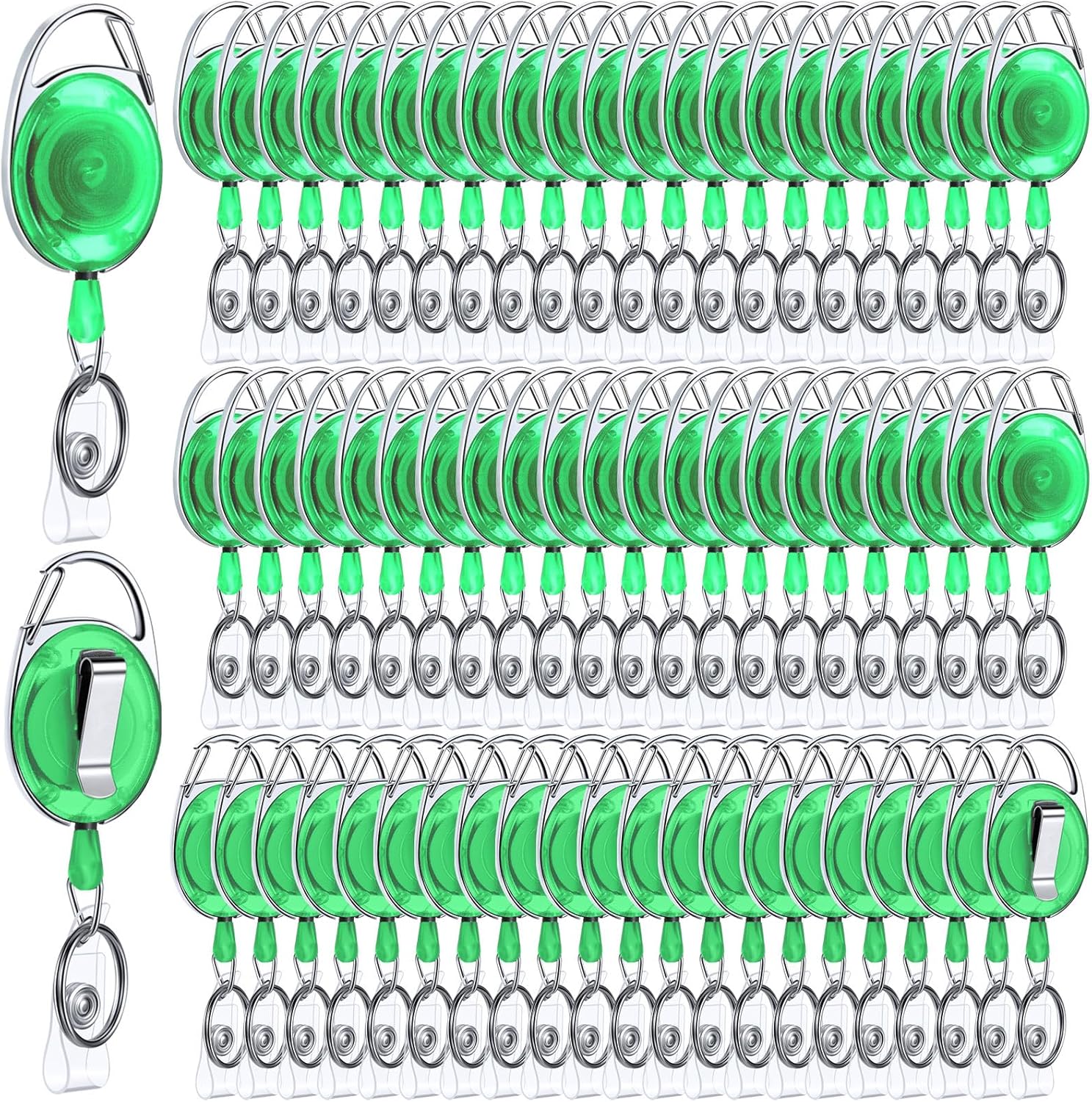 Retractable ID Badge Holder Clips for Office Workers and Nurses