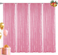 Hahuho Pink Sequin Backdrop Curtain, 4PCS 2ft x 8ft - Sparkling Party