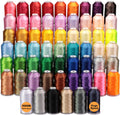 All 60 Assorted Colors 5000M Polyester Embroidery Thread Pack - Full