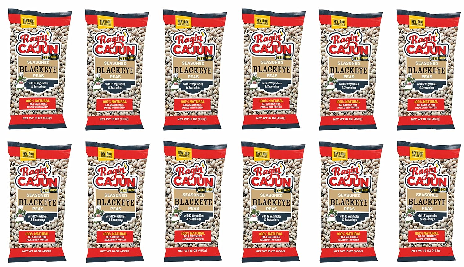Seasoned Blackeye Beans 16 oz Ragin' Cajun Pack of 12