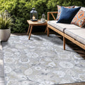 Floral Indoor Outdoor Rug 8x10 - Washable, Stain Resistant Large Area