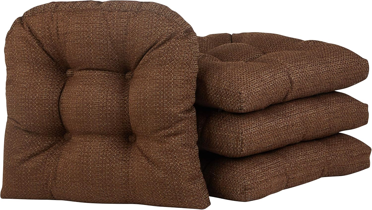 Klear Vu Gripper Overstuffed Non-Slip Dining Chair Cushions