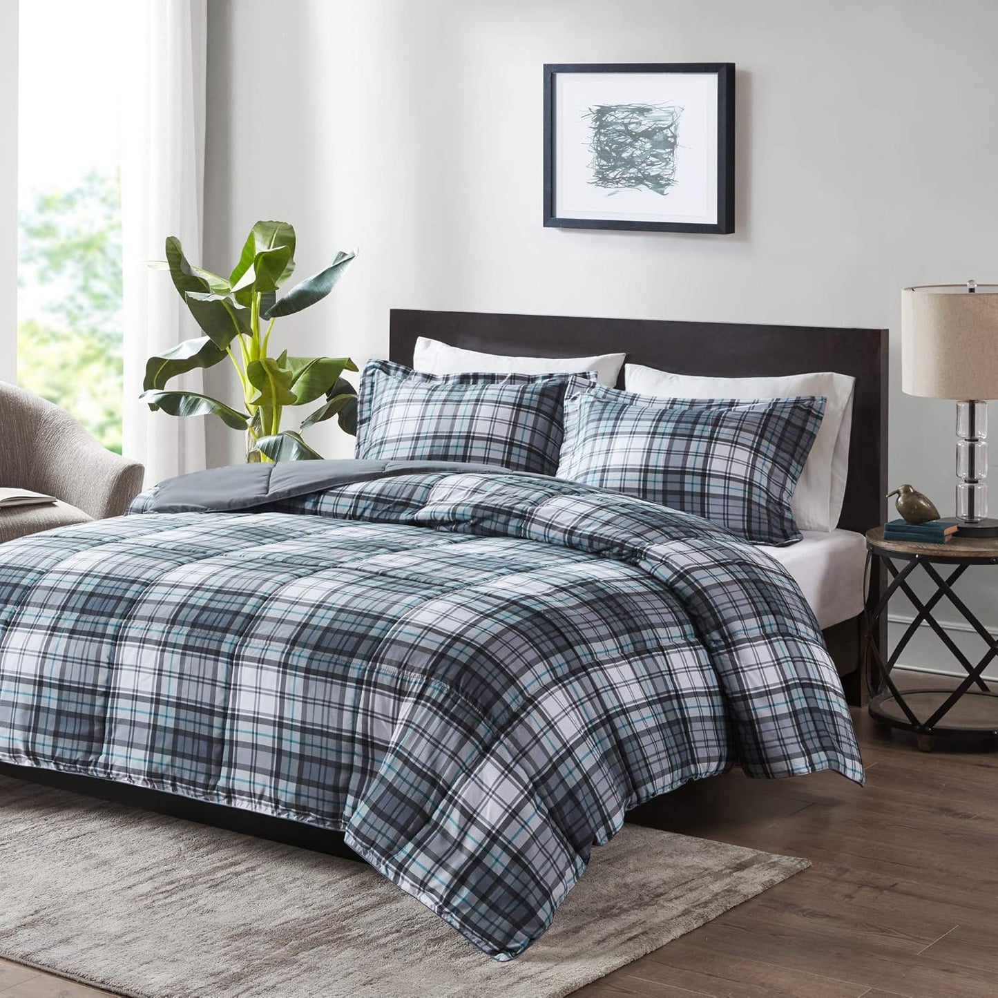 Madison Park Essentials Parkston Plaid Comforter Set for Twin