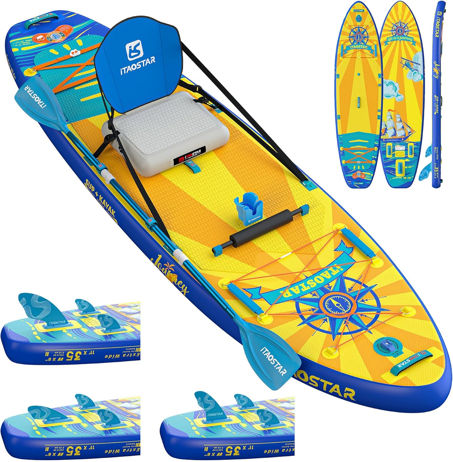 Journey Extra Wide Paddle Board for All Skill Levels and Fun