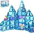 PicassoTiles 71pc Mini Diamond Winter Ice Theme Magnetic Tiles
