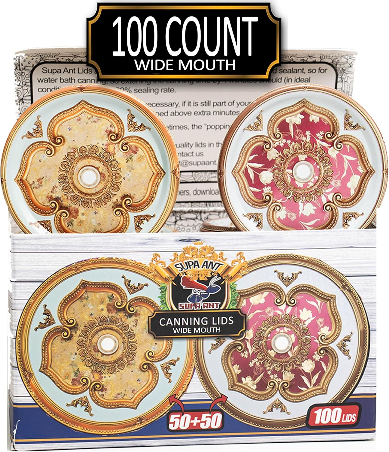 Supa Ant Wide Mouth Canning Lids - Perfect for Preserving Food