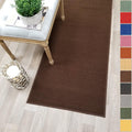 Custom Size Brown Non-Slip Rubber Backed Runner Rug 22in x 15ft