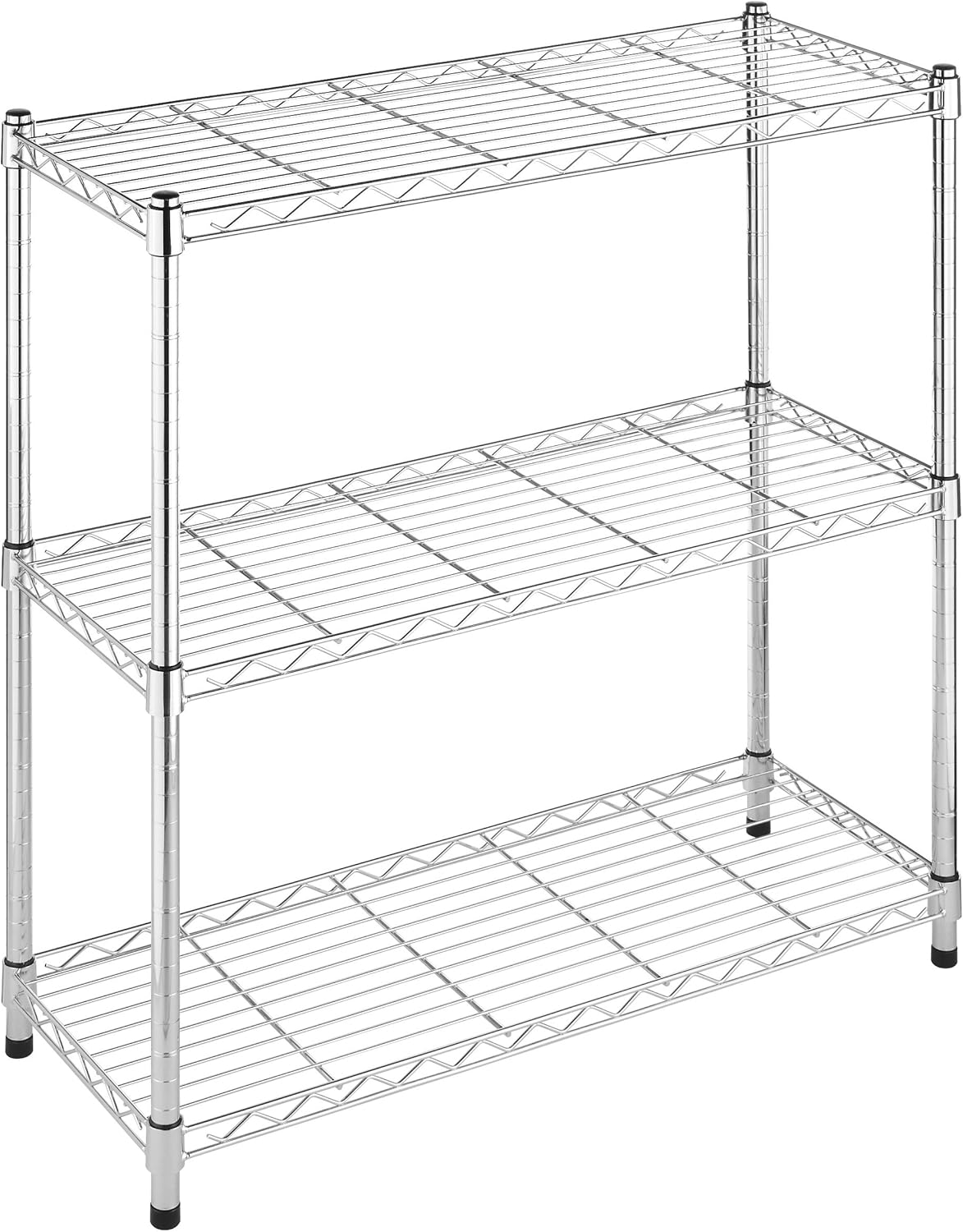 Whitmor 3 Tier Metal Shelving Unit with High Weight Capacity
