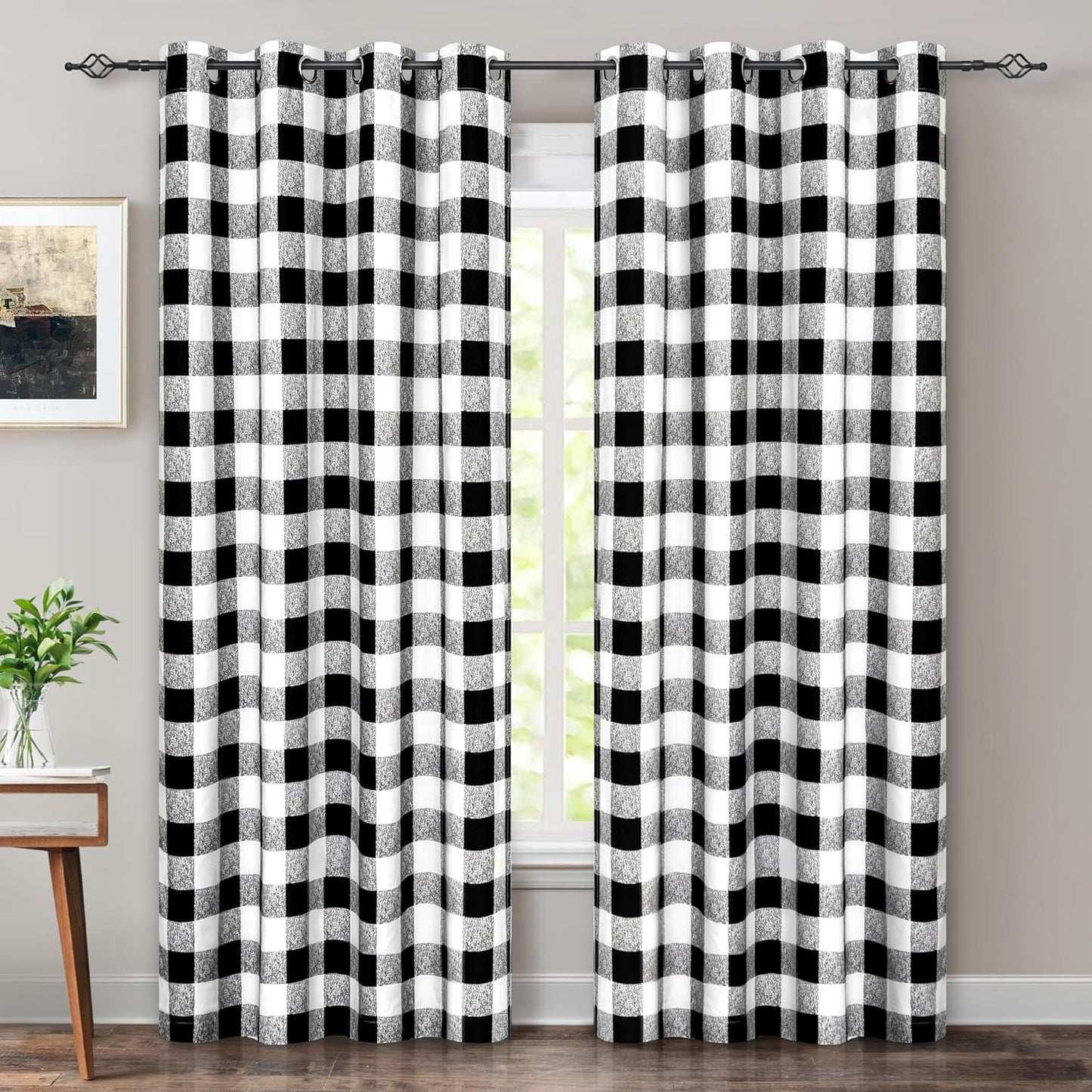 Buffalo Plaid Check Curtains for Room Darkening and Style