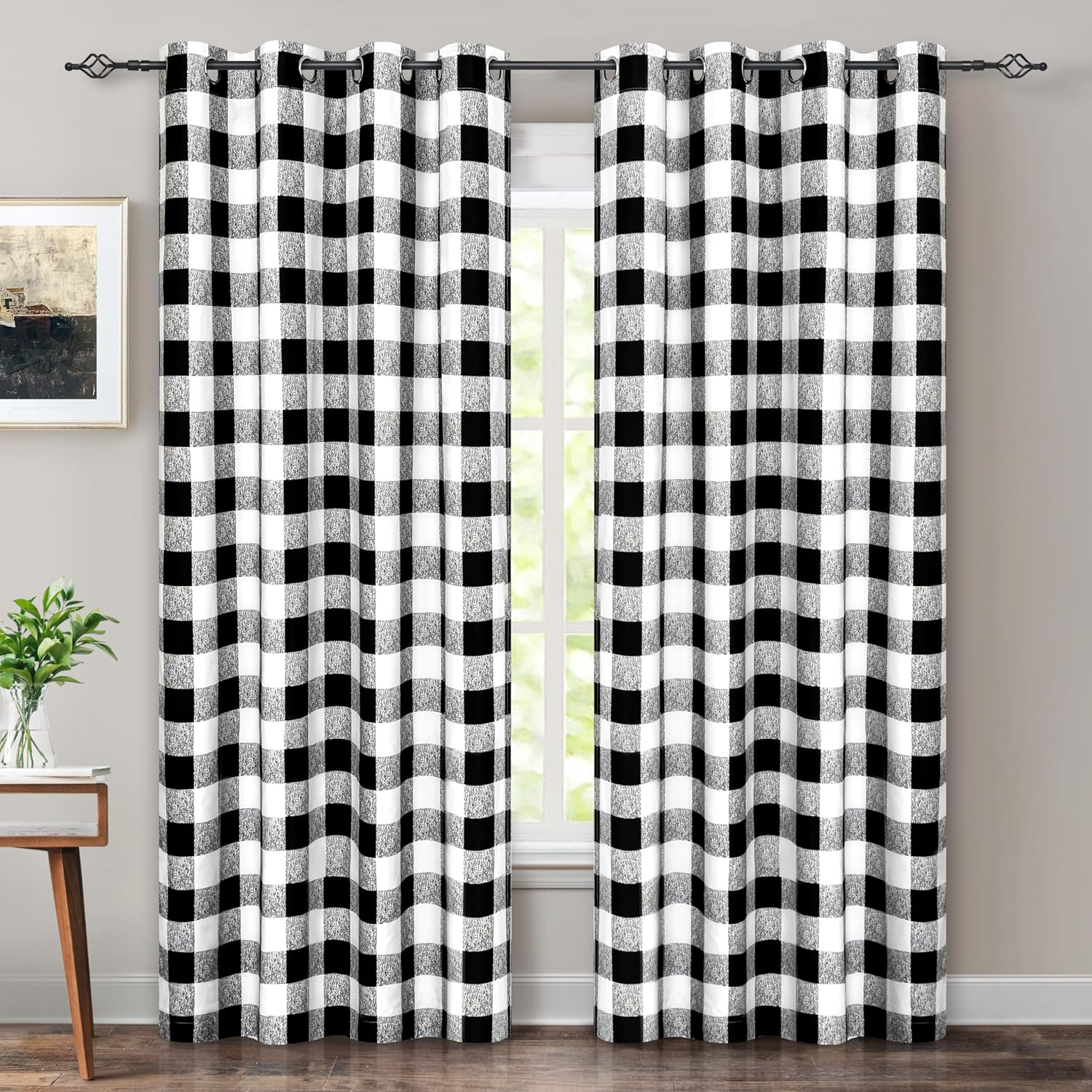 Buffalo Plaid Check Curtains for Room Darkening and Style