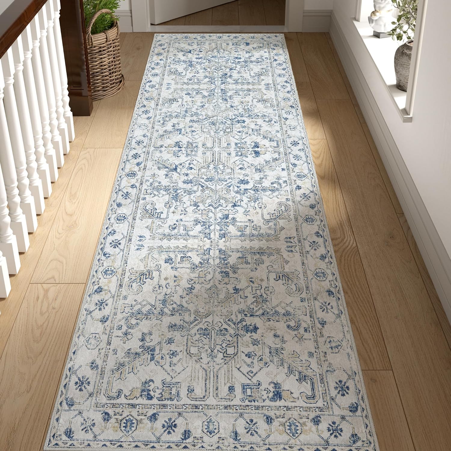 jinchan Lima Hallway Runner Rug 2x10 - Vintage Floral Design