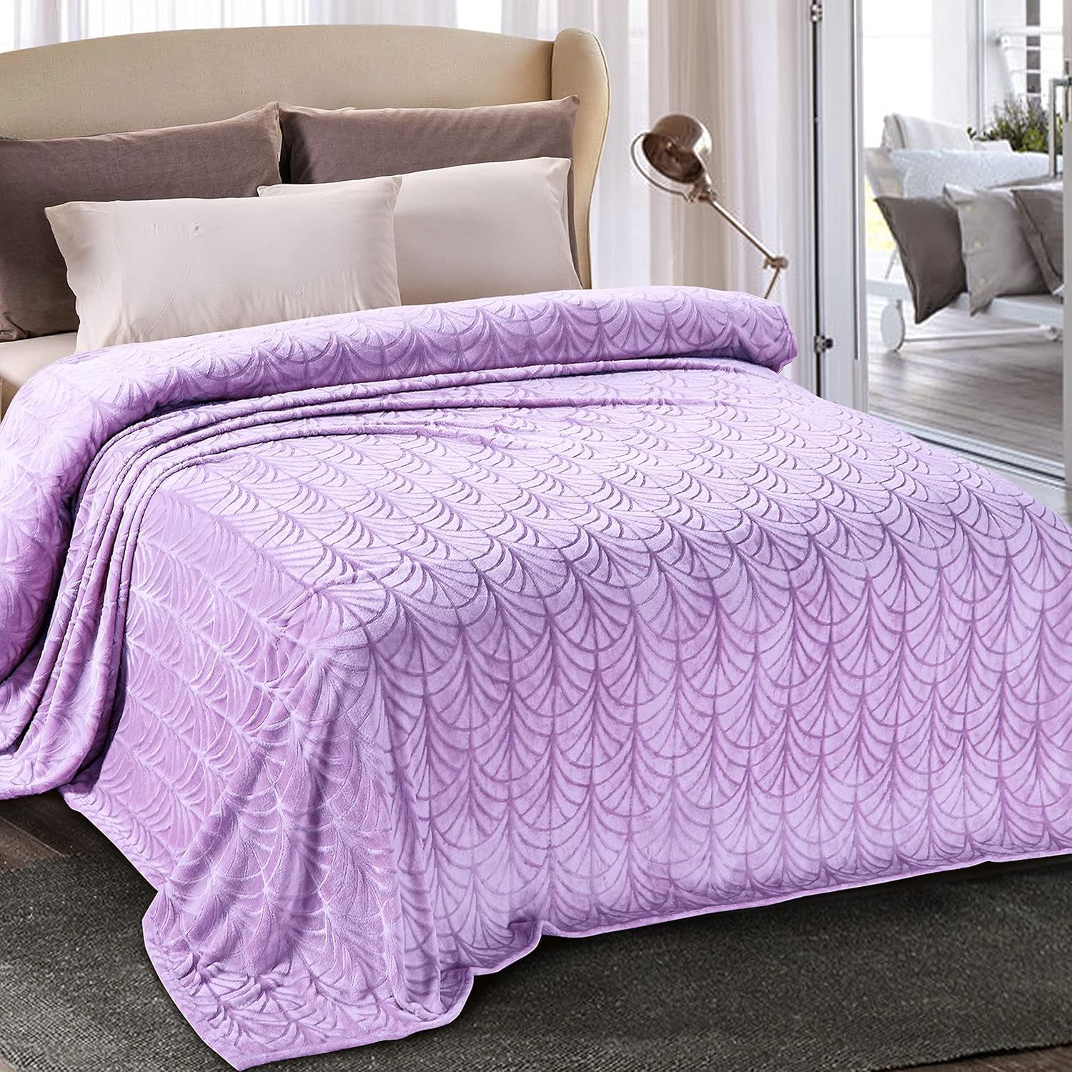 Whale Flotilla Flannel Fleece King Size Blanket for All Seasons