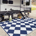 Large Outdoor Straw Plastic Rug 9x18 - Waterproof Reversible Mat