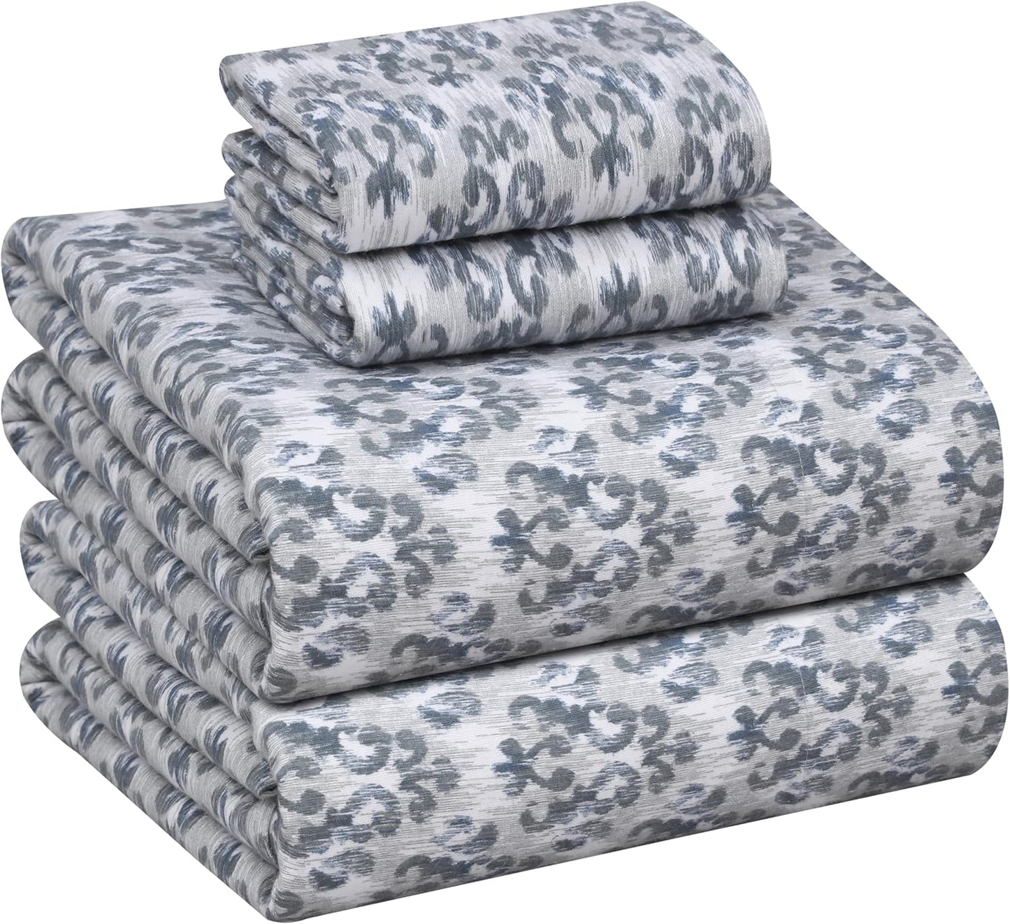 RUVANTI Flannel Sheets King Size - 100% Cotton Soft Set