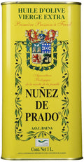 Nunez De Prado Extra Virgin Olive Oil Tin 33.8 Ounce - Organic Flavor