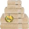 Beige Cotton Paradise 6 Piece Towel Set - 100% Cotton Turkish Towels