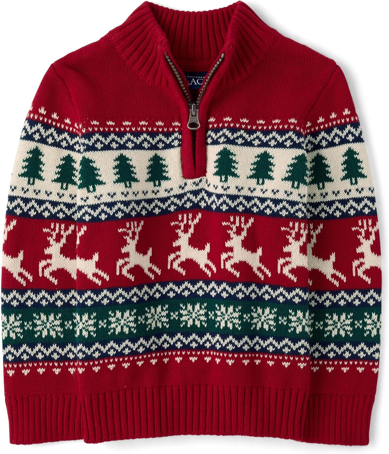 Cozy Baby Boys' Long Sleeve Quarter Zip Pullover Sweater