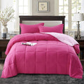 Pink King Comforter Set Reversible 3pc - Soft All-Season Comfort
