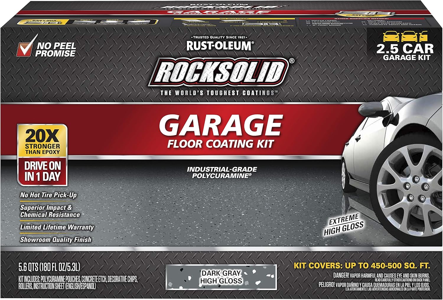 Rust-Oleum RockSolid Polycuramine Garage Floor Coating Kit