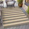 OJIA Washable Outdoor Rug 4 ft x 6 ft - Durable Cotton Patio Mat