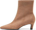 Mattiventon Fall Boots for Women Square Toe Kitten Heels - Dressy