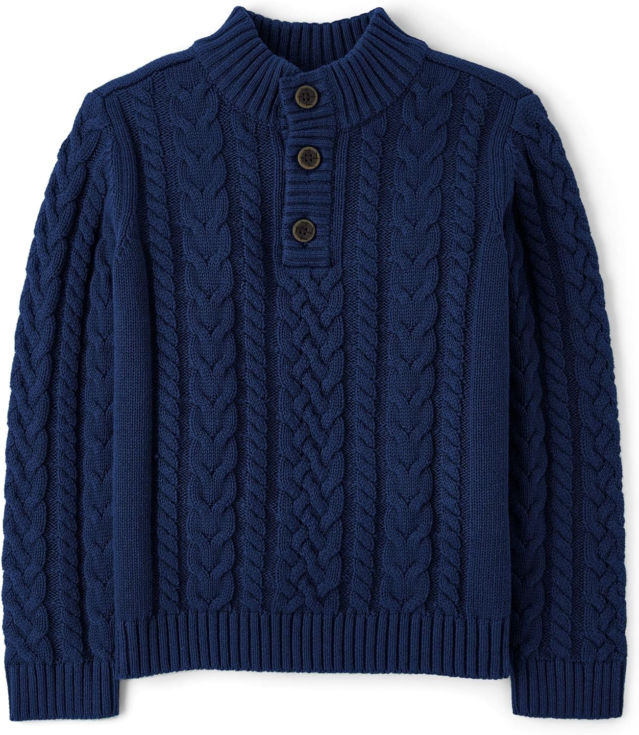 Gymboree Baby Boys' Toddler Quarter Button Cable Knit Sweater