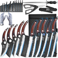 High-Carbon Steel Chef Knife Set with Carrying Bag - Portable