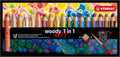 STABILO Multi-Talented Pencil woody 3 in 1 ARTY - Pack of 18