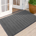 DEXI Front Door Mat 3x5 ft Rubber Entry Doormat - Durable Dirt Control