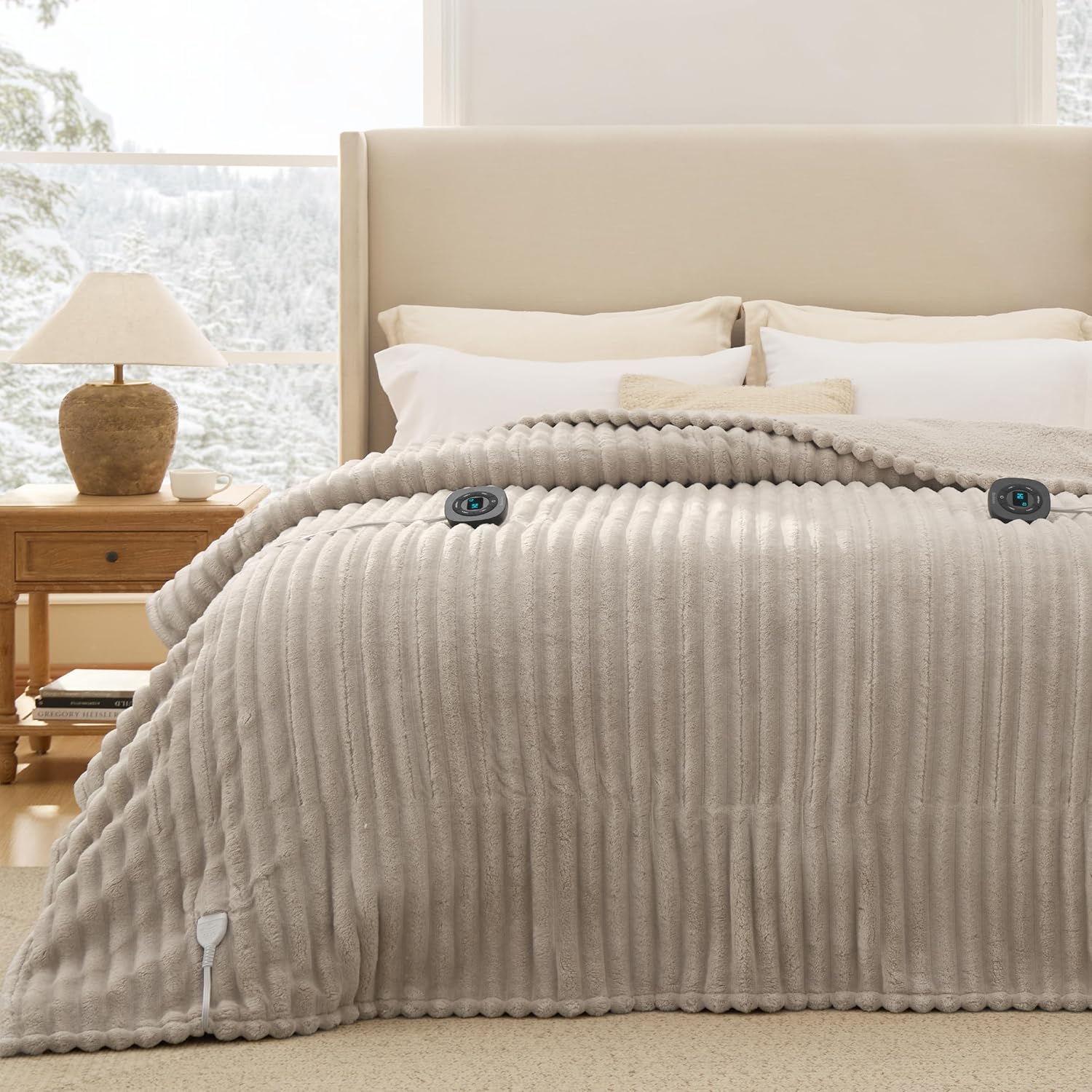 Bedsure Electric Blanket King Size with Dual Control & 10 Settings