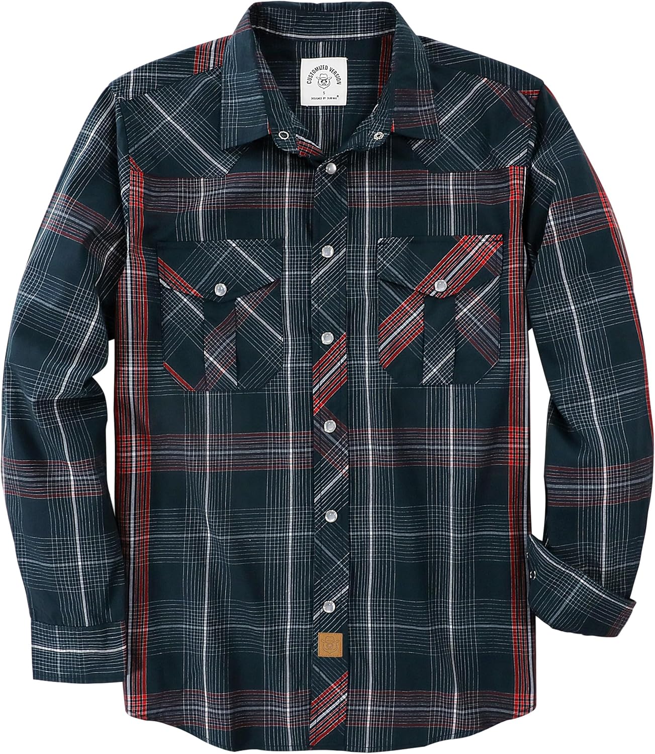 Dubinik Pearl Snap Shirts for Men - Vintage Casual Plaid Style