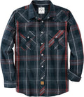 Dubinik Pearl Snap Shirts for Men Long Sleeve Western Plaid Shirt many
