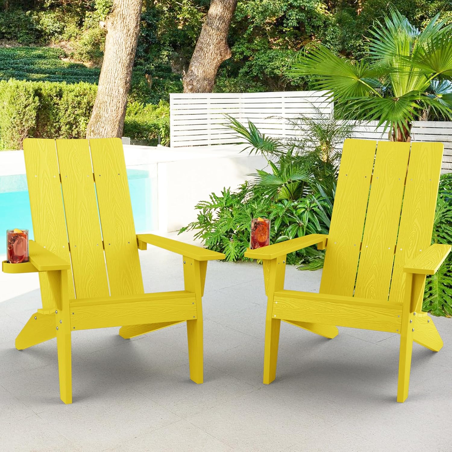MXIMU Adirondack Chair Set of 2 for Outdoor Relaxation