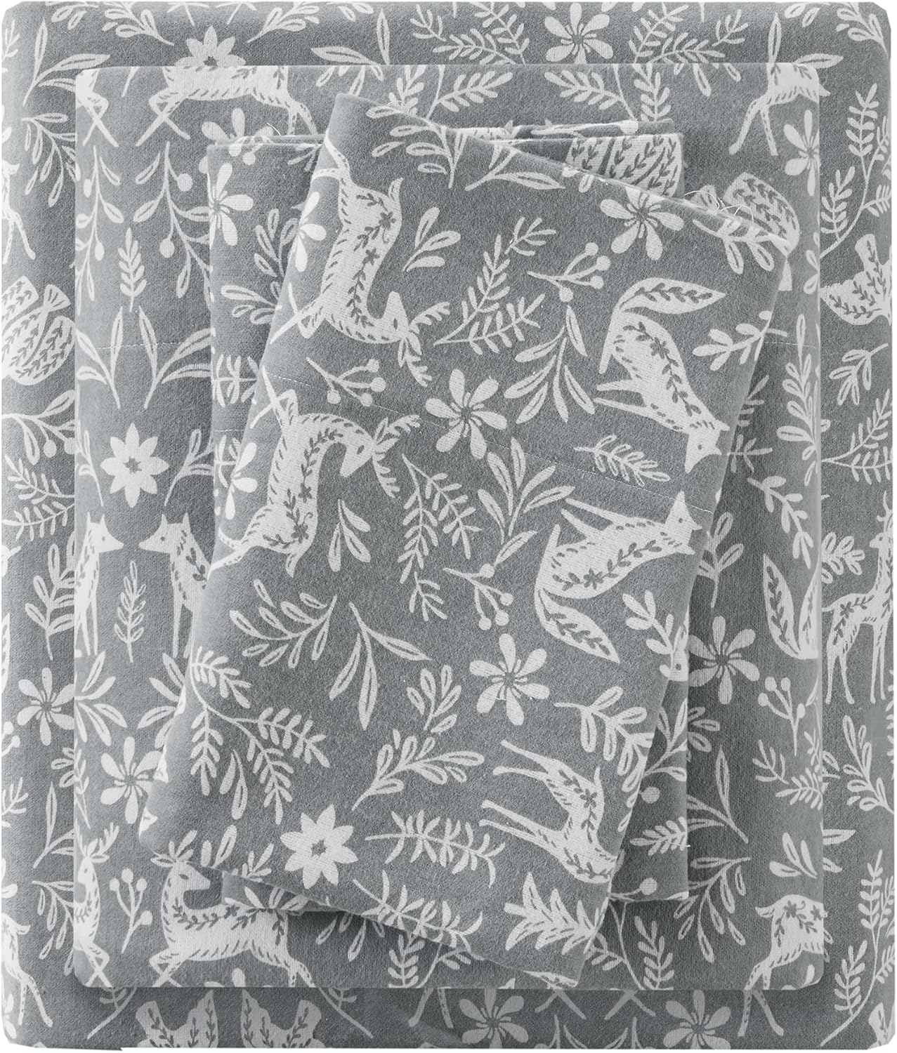 Cozy 100% Cotton Flannel Sheets for Cal King Size Bedding