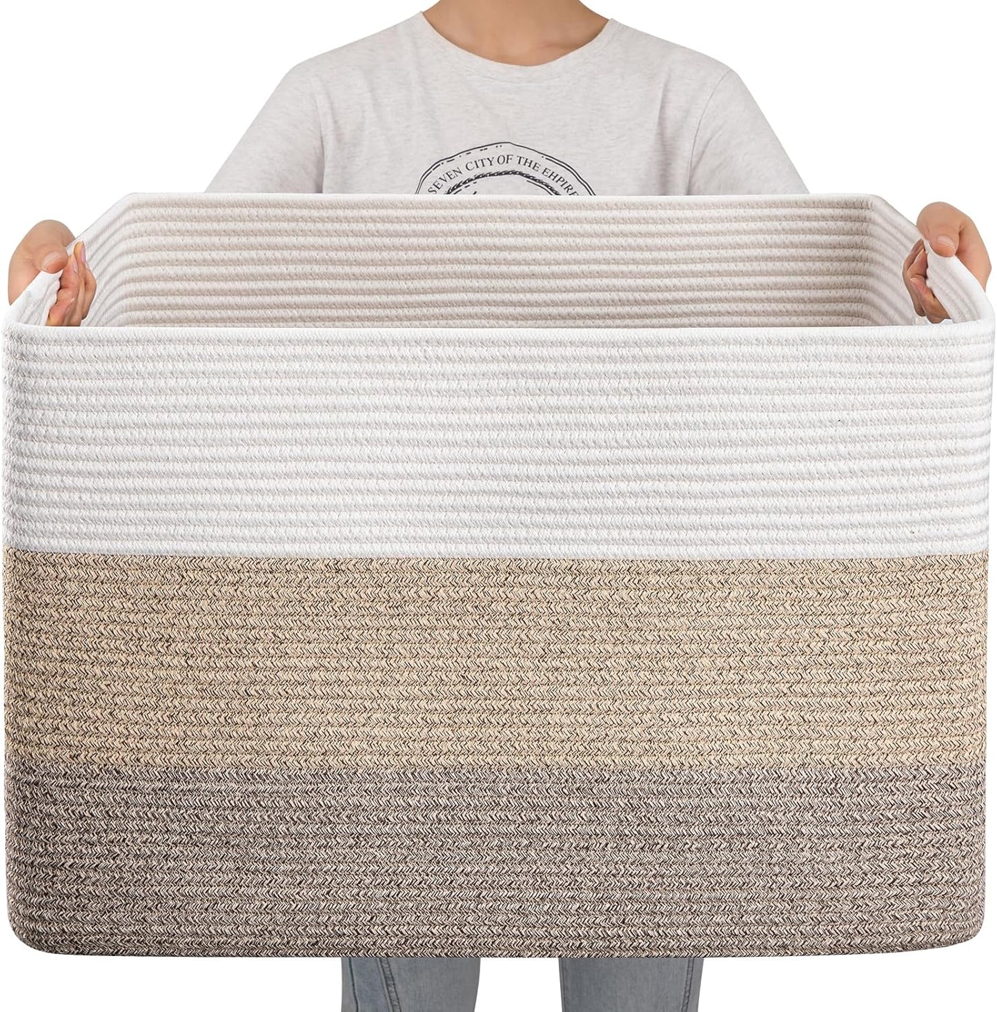 108L Super Large Blanket Basket for Living Room Storage Needs