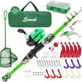 Kids Fishing Rod and Tackle Box Set with Net for Ages 5 to 10