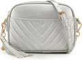 Quilted Crossbody Bag for Women - Compact 8.5in Chic Shoulder Purse