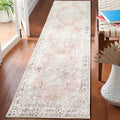 MUJOO Hallway Runner Rug 2ft x 8ft Pink - Machine Washable Boho Runner