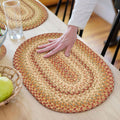 Harvest Jute Braided Placemats Oval Set of 4 - Warm Country Decor