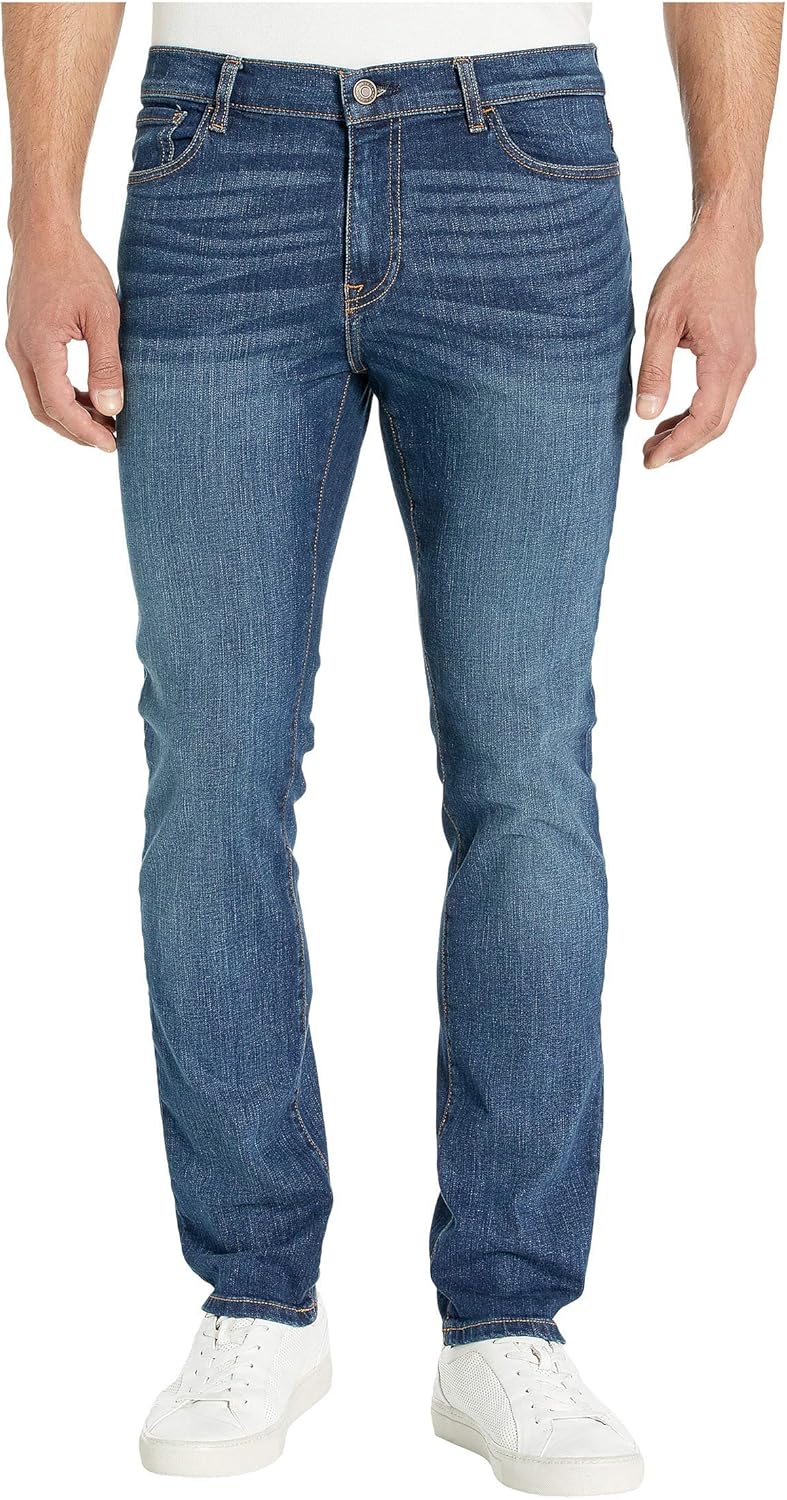 Tommy Hilfiger Mens Straight Fit Stretch Jeans for All-Day Comfort