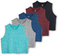 Women's Dry Fit Crop Tank 5 Pack - Comfortable Workout Staple Tops
