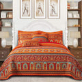 Cotton Quilt Queen Size Bedding Set - Lightweight Reversible Coverlet