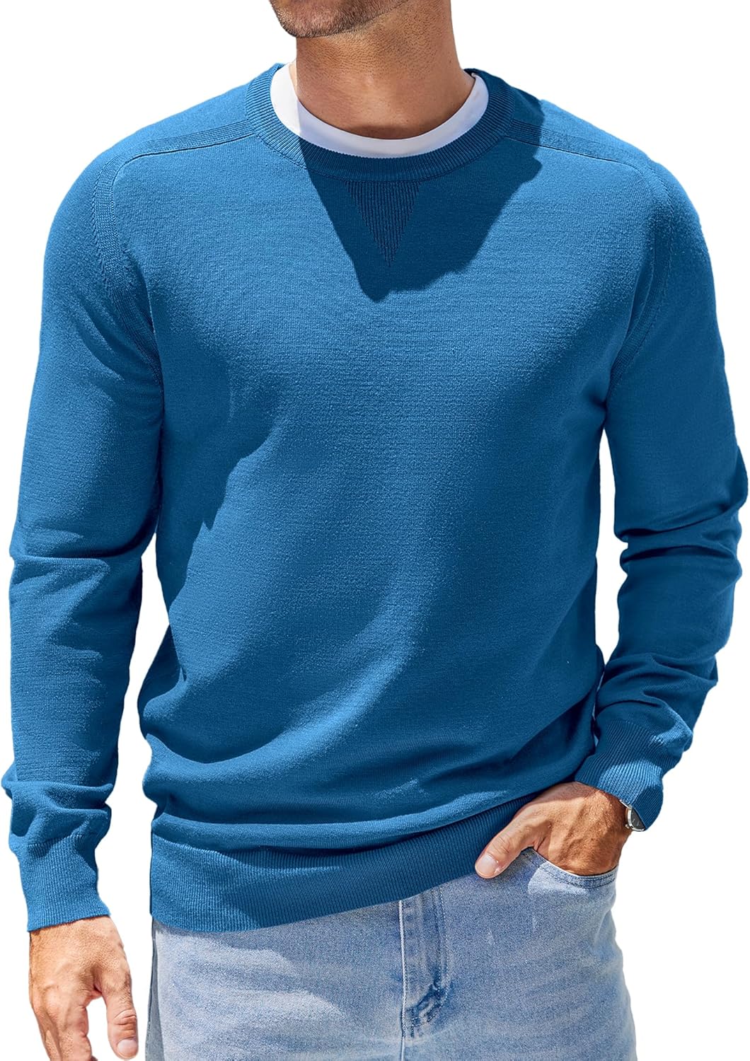 COOFANDY Mens Lightweight Crewneck Pullover Sweater for All Occasions